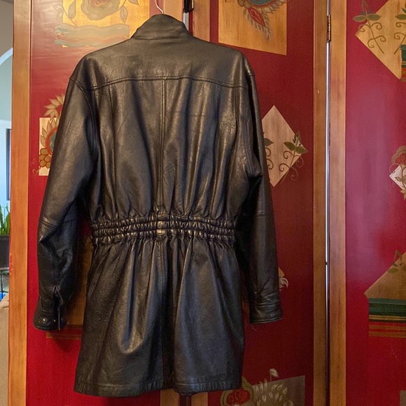 Vintage Heavyweight Leather Coat By F C I Leather Garments. See Pics! SZ L - Picture 2 of 15